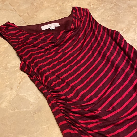 LOFT Striped Cotton Dress - Picture 2 of 4